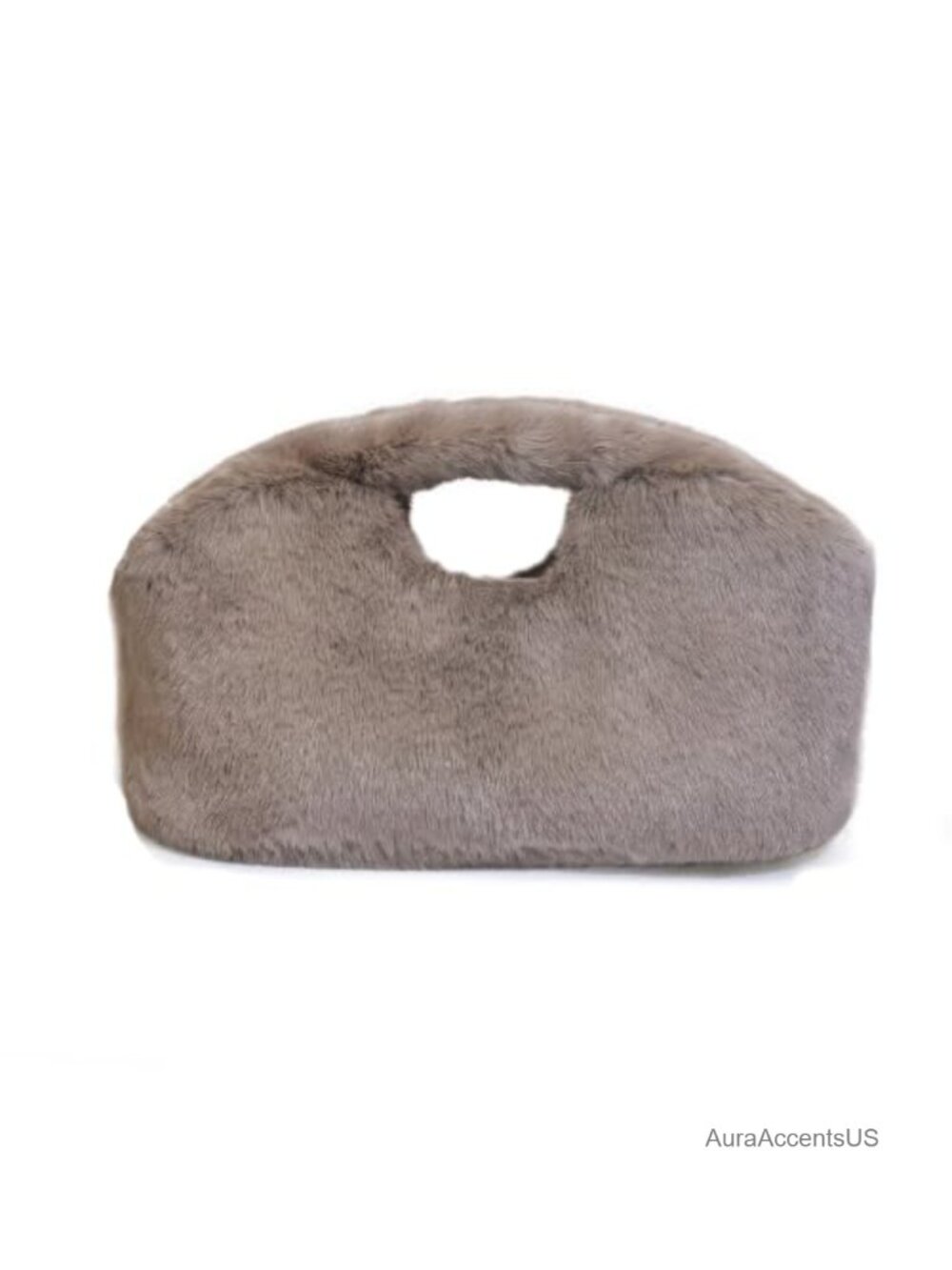 Faux Fur Clutch Purse Dumpling Bag Evening Chain Crossbody Handbag